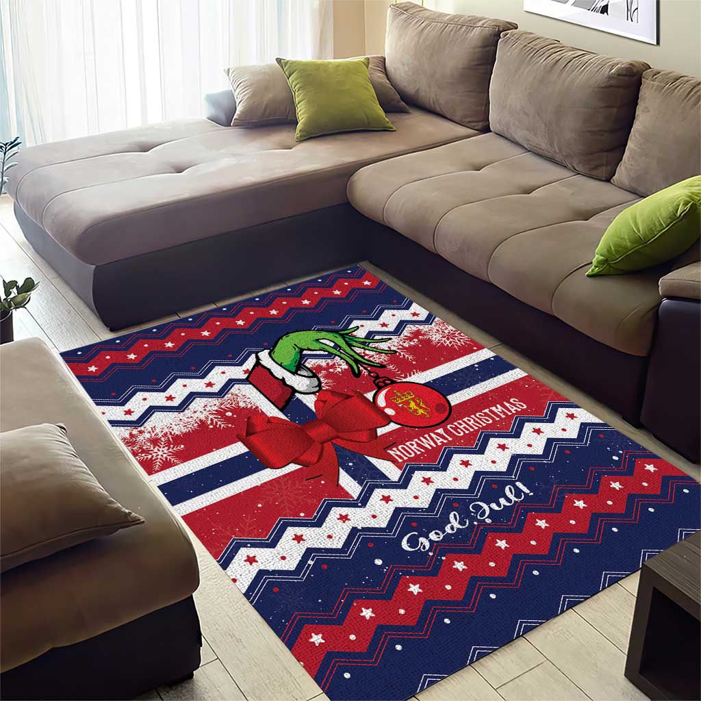 Norway Christmas Area Rug God Jul! Coquette Bow - Wonder Print Shop