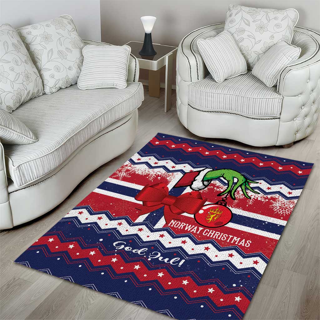 Norway Christmas Area Rug God Jul! Coquette Bow - Wonder Print Shop