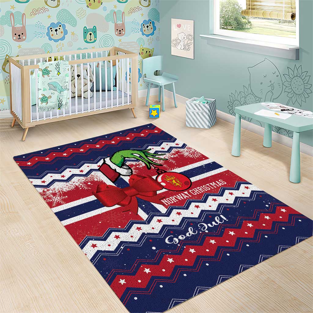 Norway Christmas Area Rug God Jul! Coquette Bow - Wonder Print Shop