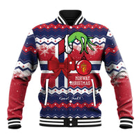 Norway Christmas Baseball Jacket God Jul! Coquette Bow - Wonder Print Shop