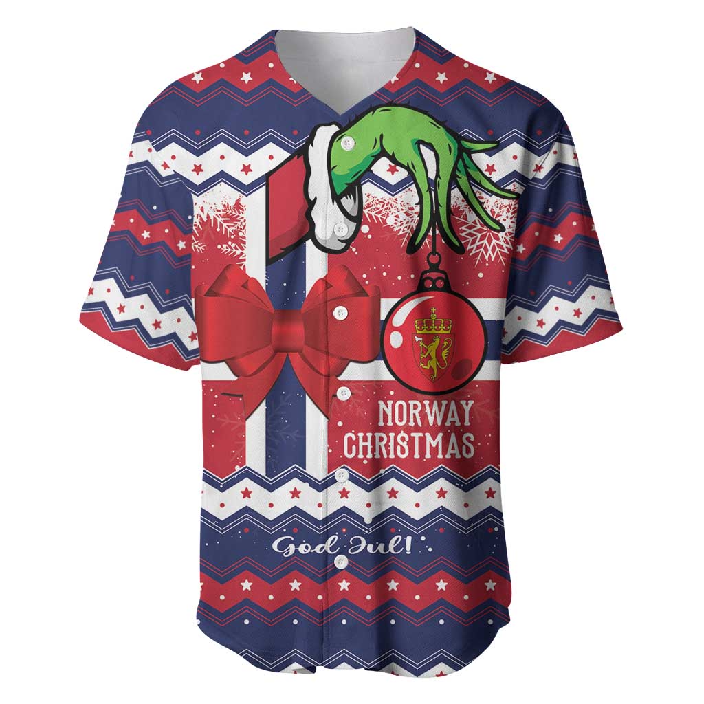 Norway Christmas Baseball Jersey God Jul! Coquette Bow - Wonder Print Shop