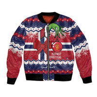 Norway Christmas Bomber Jacket God Jul! Coquette Bow - Wonder Print Shop