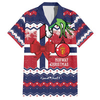 Norway Christmas Family Matching Off The Shoulder Long Sleeve Dress and Hawaiian Shirt God Jul! Coquette Bow - Wonder Print Shop