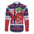 Norway Christmas Family Matching Off The Shoulder Long Sleeve Dress and Hawaiian Shirt God Jul! Coquette Bow - Wonder Print Shop
