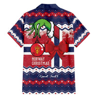 Norway Christmas Family Matching Off Shoulder Short Dress and Hawaiian Shirt God Jul! Coquette Bow - Wonder Print Shop