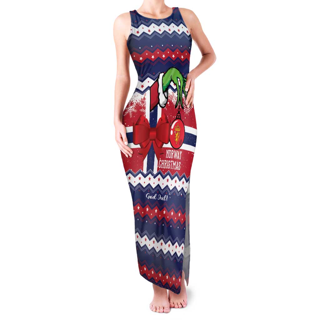 Norway Christmas Family Matching Tank Maxi Dress and Hawaiian Shirt God Jul! Coquette Bow - Wonder Print Shop