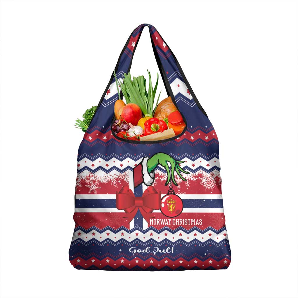 Norway Christmas Grocery Bag God Jul! Coquette Bow