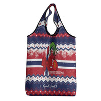 Norway Christmas Grocery Bag God Jul! Coquette Bow