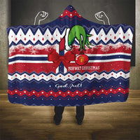 Norway Christmas Hooded Blanket God Jul! Coquette Bow