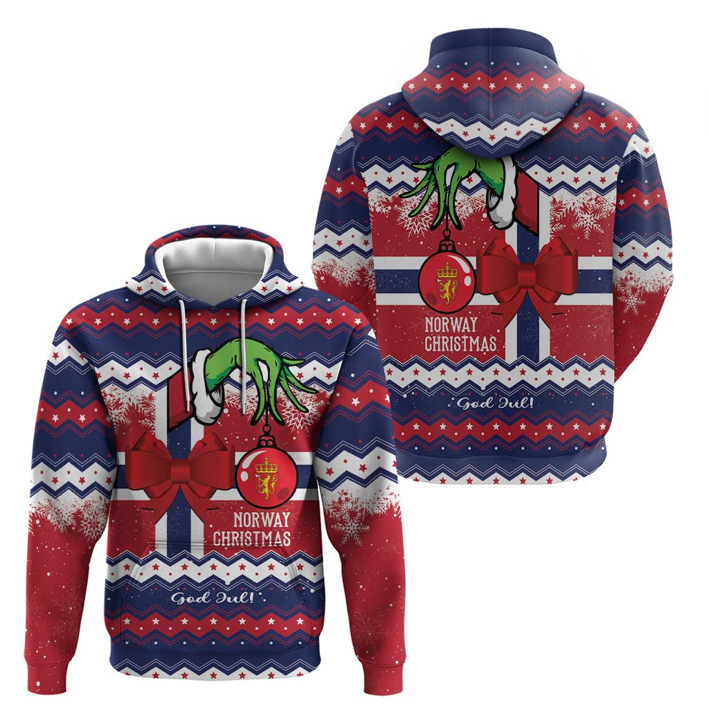 Norway Christmas Hoodie God Jul! Coquette Bow - Wonder Print Shop