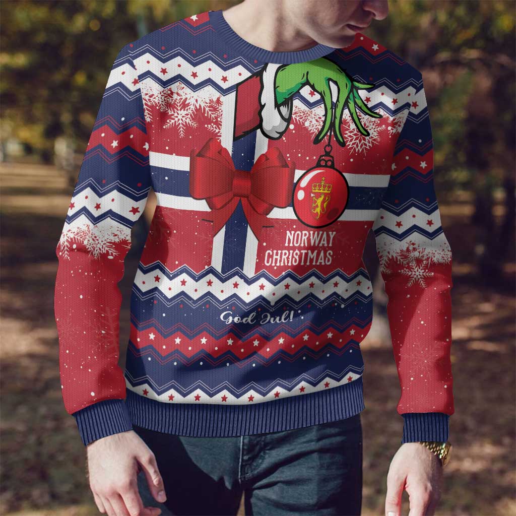 Norway Christmas Ugly Christmas Sweater God Jul! Coquette Bow - Wonder Print Shop