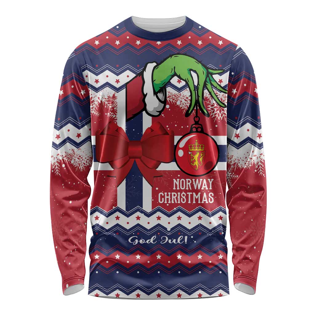 Norway Christmas Long Sleeve Shirt God Jul! Coquette Bow - Wonder Print Shop