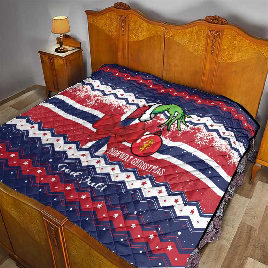 Norway Christmas Quilt God Jul! Coquette Bow - Wonder Print Shop