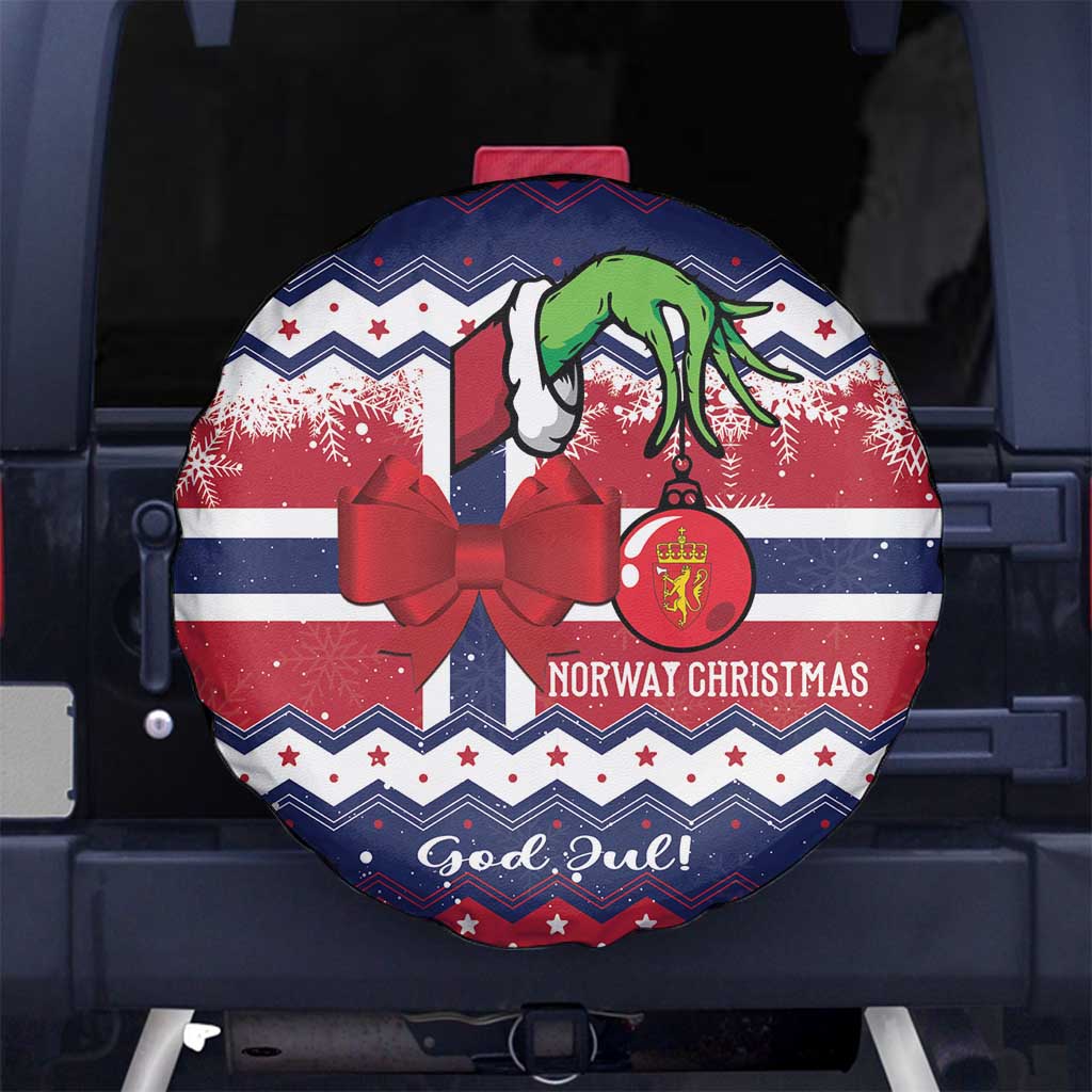 Norway Christmas Spare Tire Cover God Jul! Coquette Bow - Wonder Print Shop