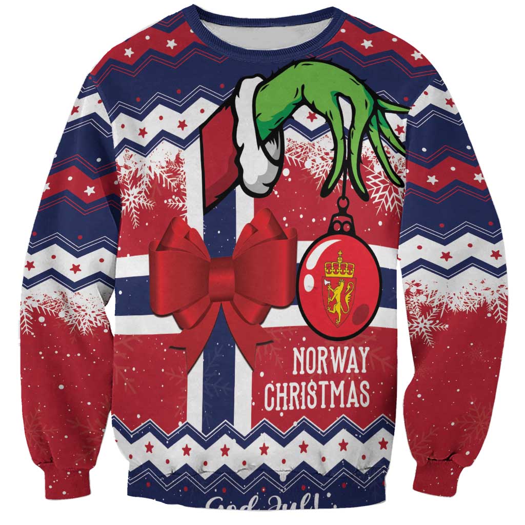 Norway Christmas Sweatshirt God Jul! Coquette Bow - Wonder Print Shop
