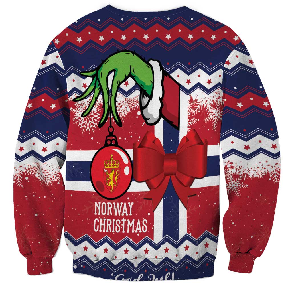 Norway Christmas Sweatshirt God Jul! Coquette Bow - Wonder Print Shop