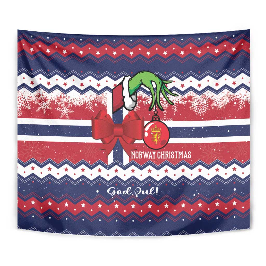 Norway Christmas Tapestry God Jul! Coquette Bow - Wonder Print Shop