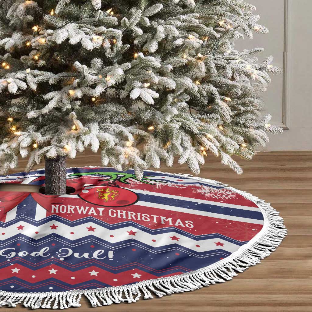 Norway Christmas Tree Skirt God Jul! Coquette Bow - Wonder Print Shop