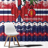 Norway Christmas Window Curtain God Jul! Coquette Bow - Wonder Print Shop