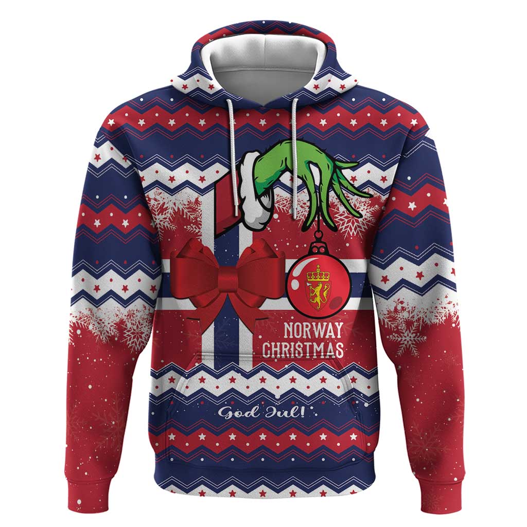 Norway Christmas Zip Hoodie God Jul! Coquette Bow - Wonder Print Shop