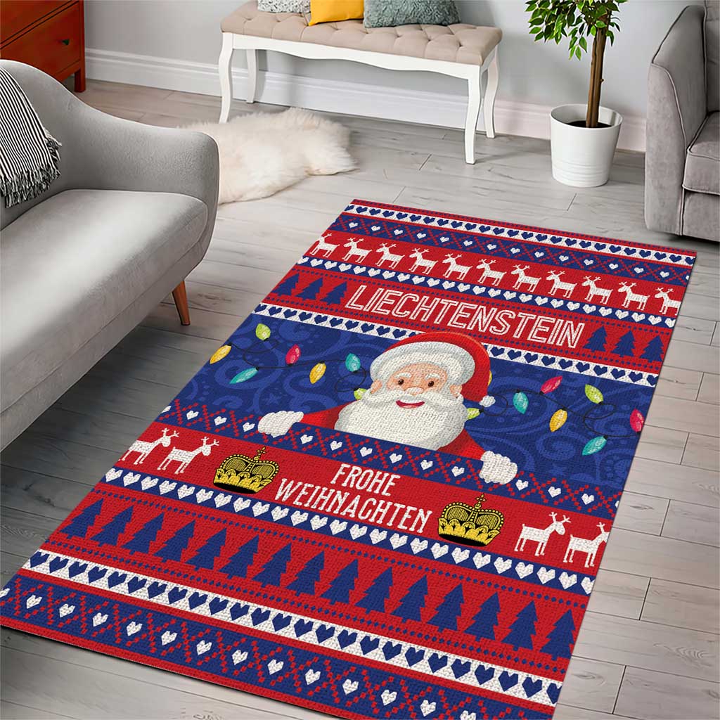 Liechtenstein Christmas Area Rug Frohe Weihnachten Der Weihnachtsmann - Wonder Print Shop