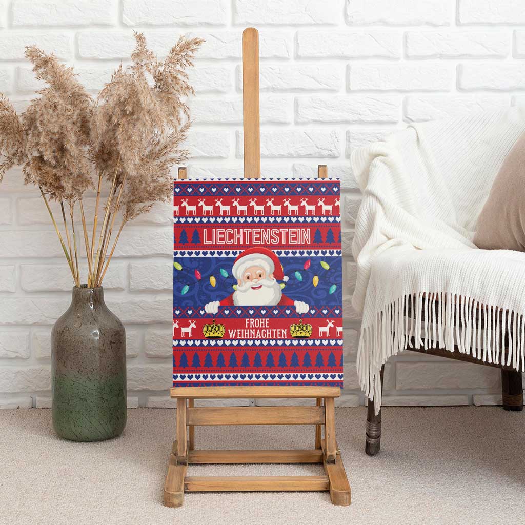Liechtenstein Christmas Canvas Wall Art Frohe Weihnachten Der Weihnachtsmann - Wonder Print Shop