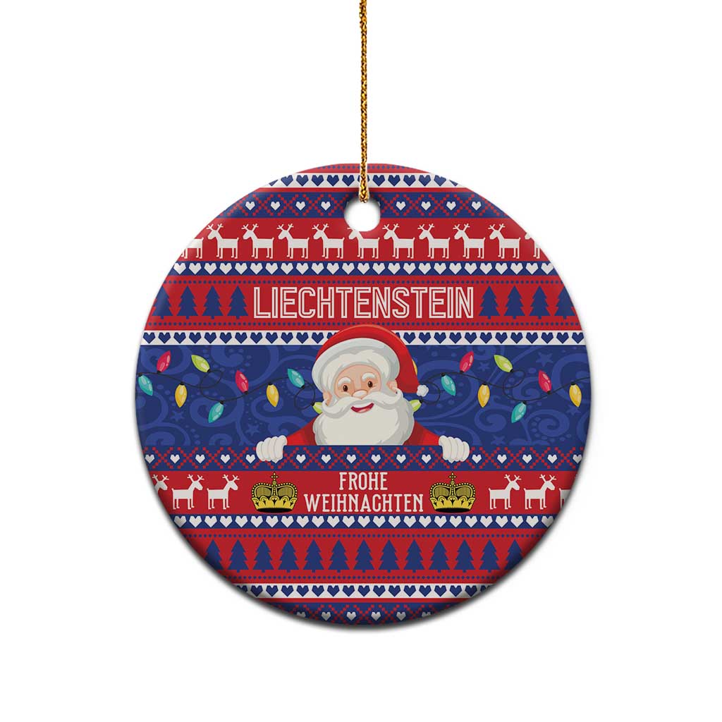 Liechtenstein Christmas Ceramic Ornament Frohe Weihnachten Der Weihnachtsmann - Wonder Print Shop
