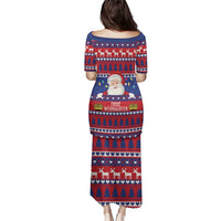 Liechtenstein Christmas Family Matching Puletasi and Hawaiian Shirt Frohe Weihnachten Der Weihnachtsmann - Wonder Print Shop