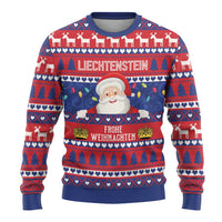 Liechtenstein Christmas Ugly Christmas Sweater Frohe Weihnachten Der Weihnachtsmann - Wonder Print Shop