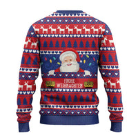 Liechtenstein Christmas Ugly Christmas Sweater Frohe Weihnachten Der Weihnachtsmann - Wonder Print Shop