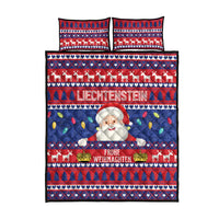 Liechtenstein Christmas Quilt Bed Set Frohe Weihnachten Der Weihnachtsmann - Wonder Print Shop