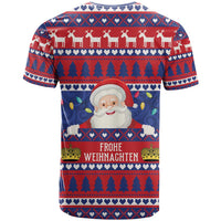 Liechtenstein Christmas T Shirt Frohe Weihnachten Der Weihnachtsmann - Wonder Print Shop