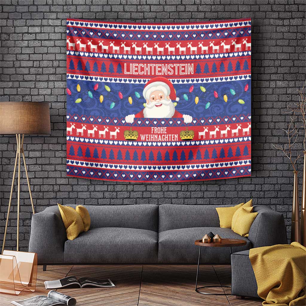 Liechtenstein Christmas Tapestry Frohe Weihnachten Der Weihnachtsmann - Wonder Print Shop