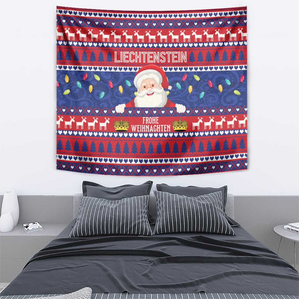 Liechtenstein Christmas Tapestry Frohe Weihnachten Der Weihnachtsmann - Wonder Print Shop