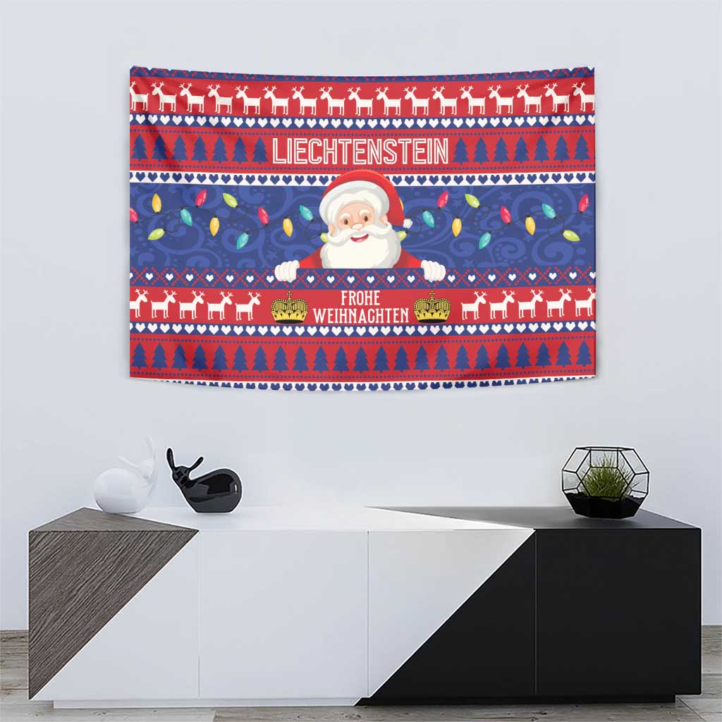 Liechtenstein Christmas Tapestry Frohe Weihnachten Der Weihnachtsmann - Wonder Print Shop