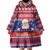 Liechtenstein Christmas Wearable Blanket Hoodie Frohe Weihnachten Der Weihnachtsmann - Wonder Print Shop
