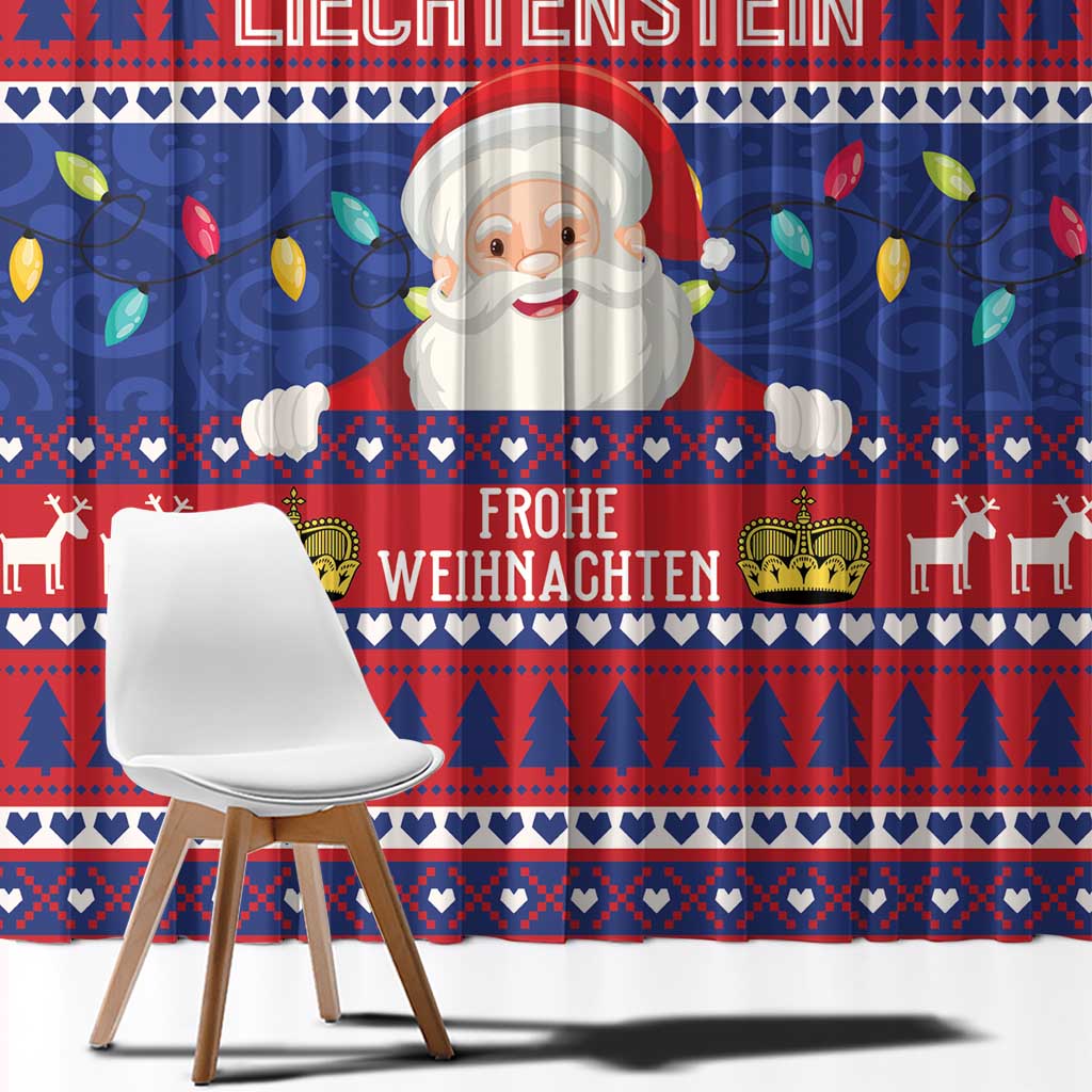 Liechtenstein Christmas Window Curtain Frohe Weihnachten Der Weihnachtsmann - Wonder Print Shop