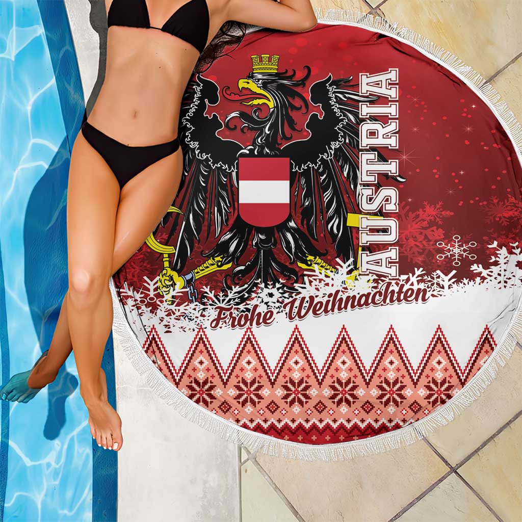 Austria Christmas Eagle Beach Blanket Frohe Weihnachten - Wonder Print Shop