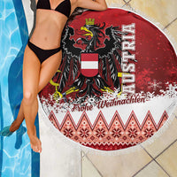 Austria Christmas Eagle Beach Blanket Frohe Weihnachten - Wonder Print Shop