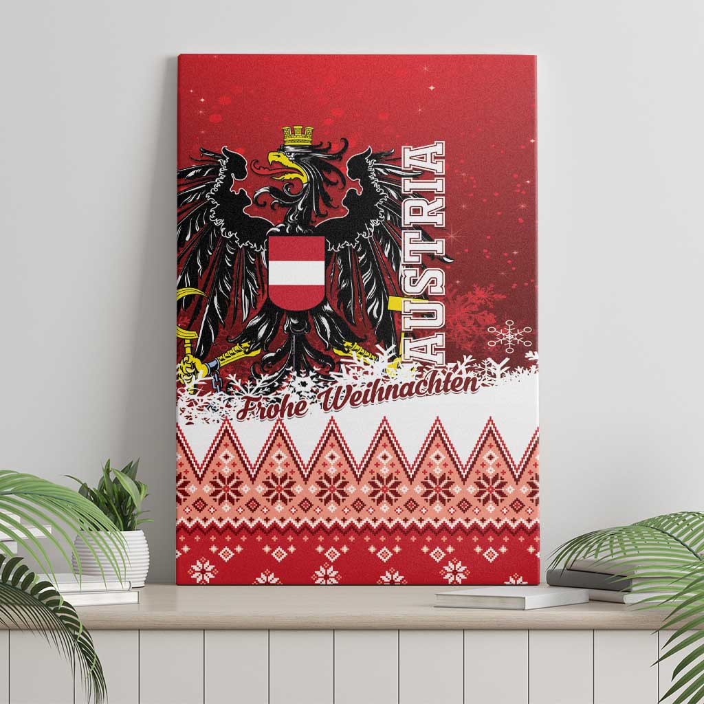 Austria Christmas Eagle Canvas Wall Art Frohe Weihnachten - Wonder Print Shop