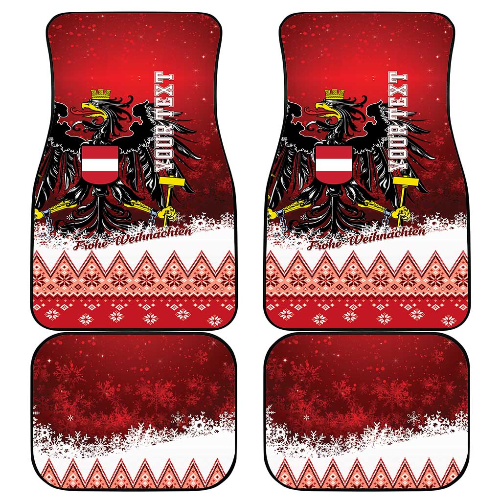 Austria Christmas Eagle Car Mats Frohe Weihnachten - Wonder Print Shop