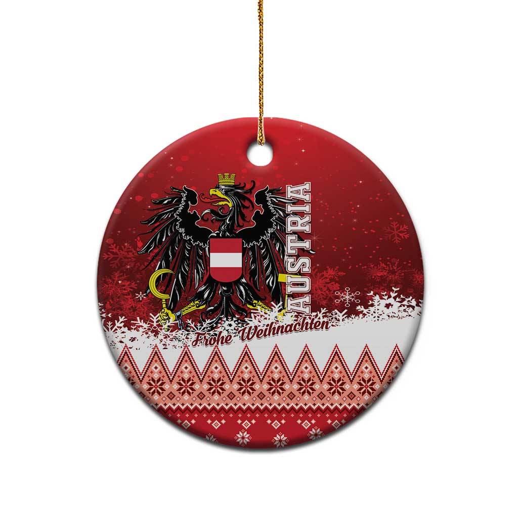 Austria Christmas Eagle Ceramic Ornament Frohe Weihnachten - Wonder Print Shop