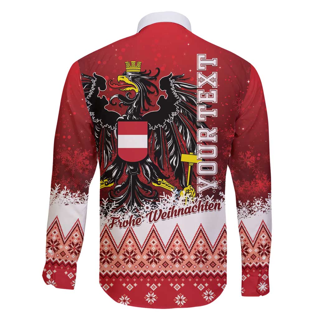 Personalized Austria Christmas Eagle Family Matching Long Sleeve Bodycon Dress and Hawaiian Shirt Frohe Weihnachten - Wonder Print Shop
