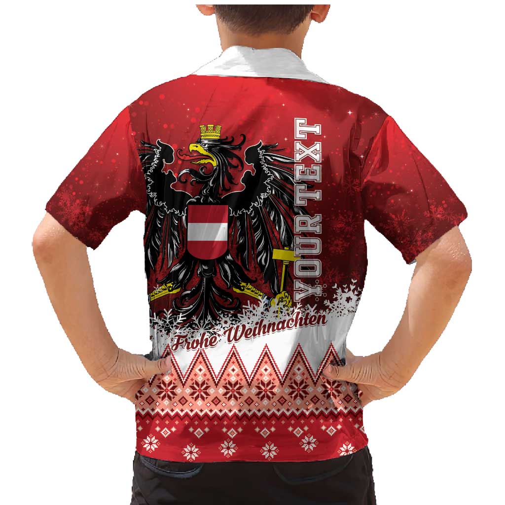 Personalized Austria Christmas Eagle Family Matching Mermaid Dress and Hawaiian Shirt Frohe Weihnachten - Wonder Print Shop