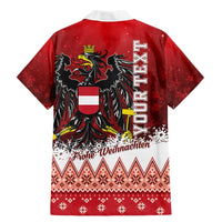Personalized Austria Christmas Eagle Family Matching Mermaid Dress and Hawaiian Shirt Frohe Weihnachten - Wonder Print Shop