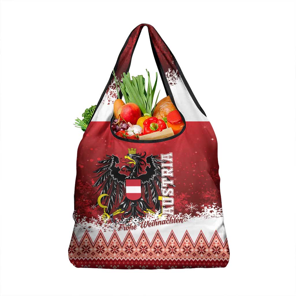 Austria Christmas Eagle Grocery Bag Frohe Weihnachten