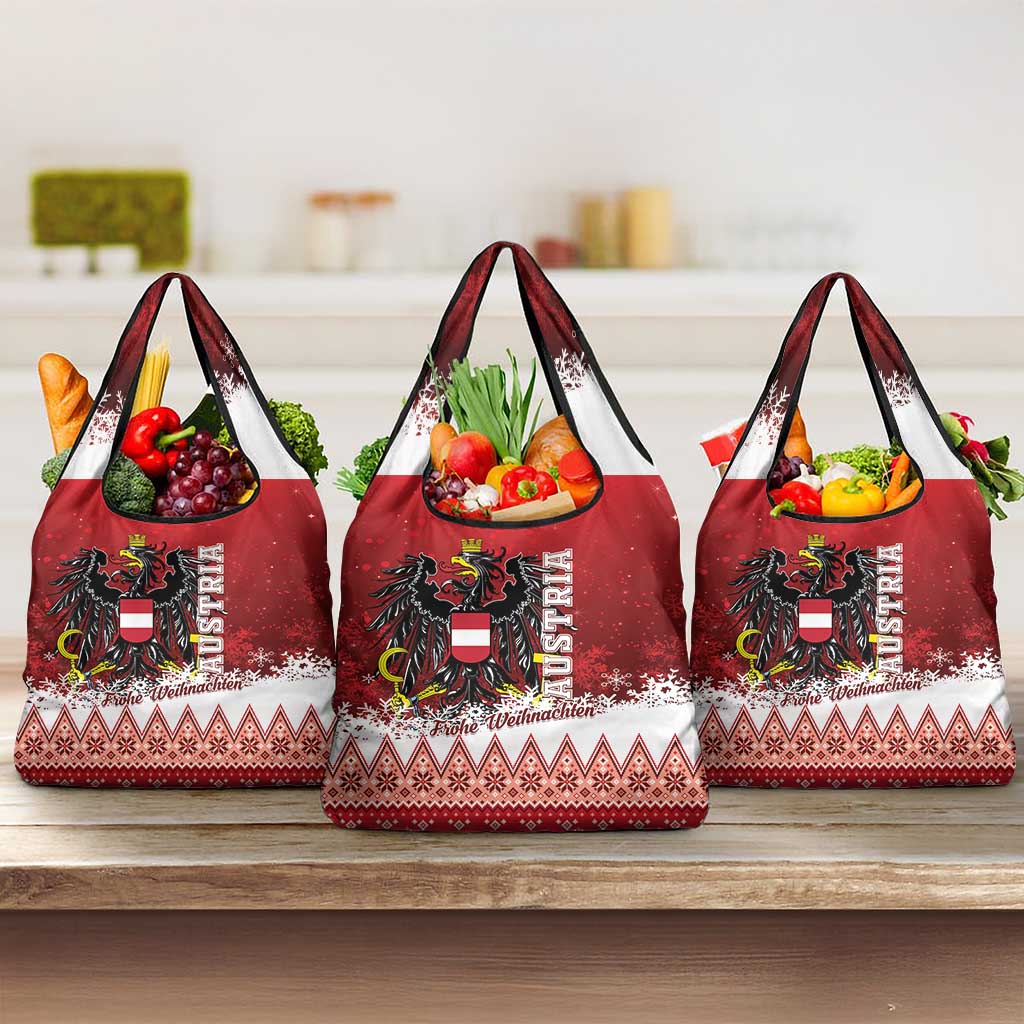 Austria Christmas Eagle Grocery Bag Frohe Weihnachten