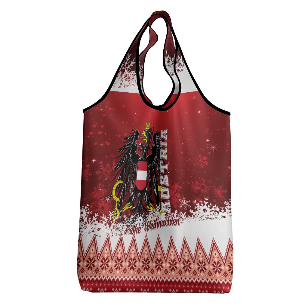 Austria Christmas Eagle Grocery Bag Frohe Weihnachten
