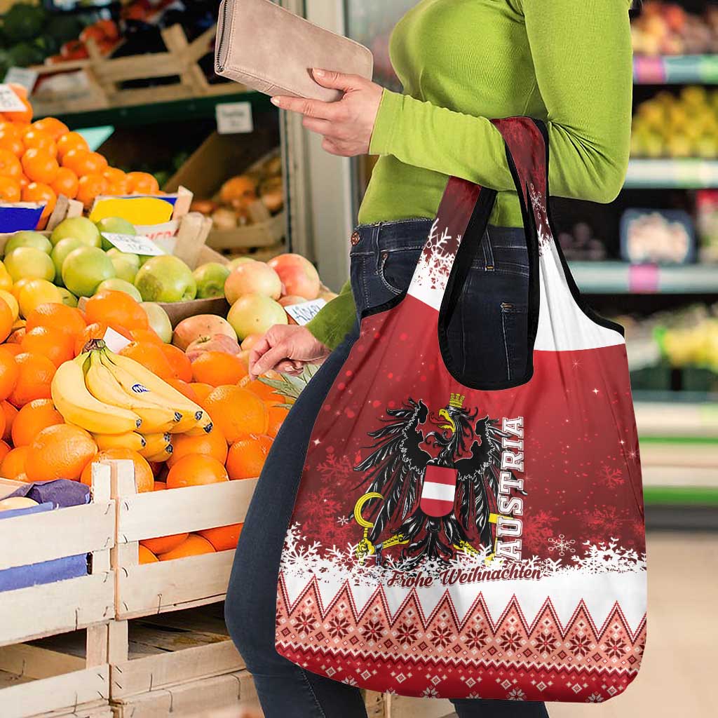 Austria Christmas Eagle Grocery Bag Frohe Weihnachten