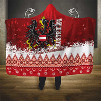 Austria Christmas Eagle Hooded Blanket Frohe Weihnachten